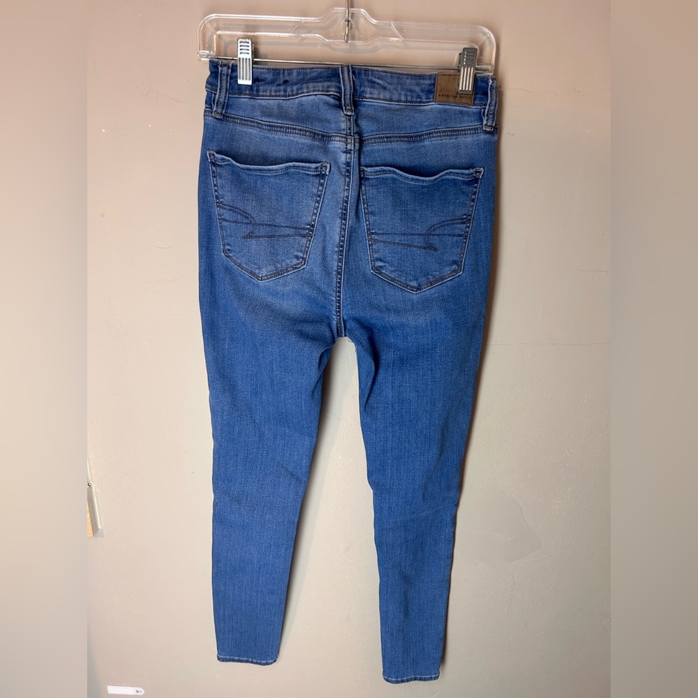 American Eagle Super High-Rise Jegging Medium Wash Skinny Jean Size 4 S - Picture 7 of 16